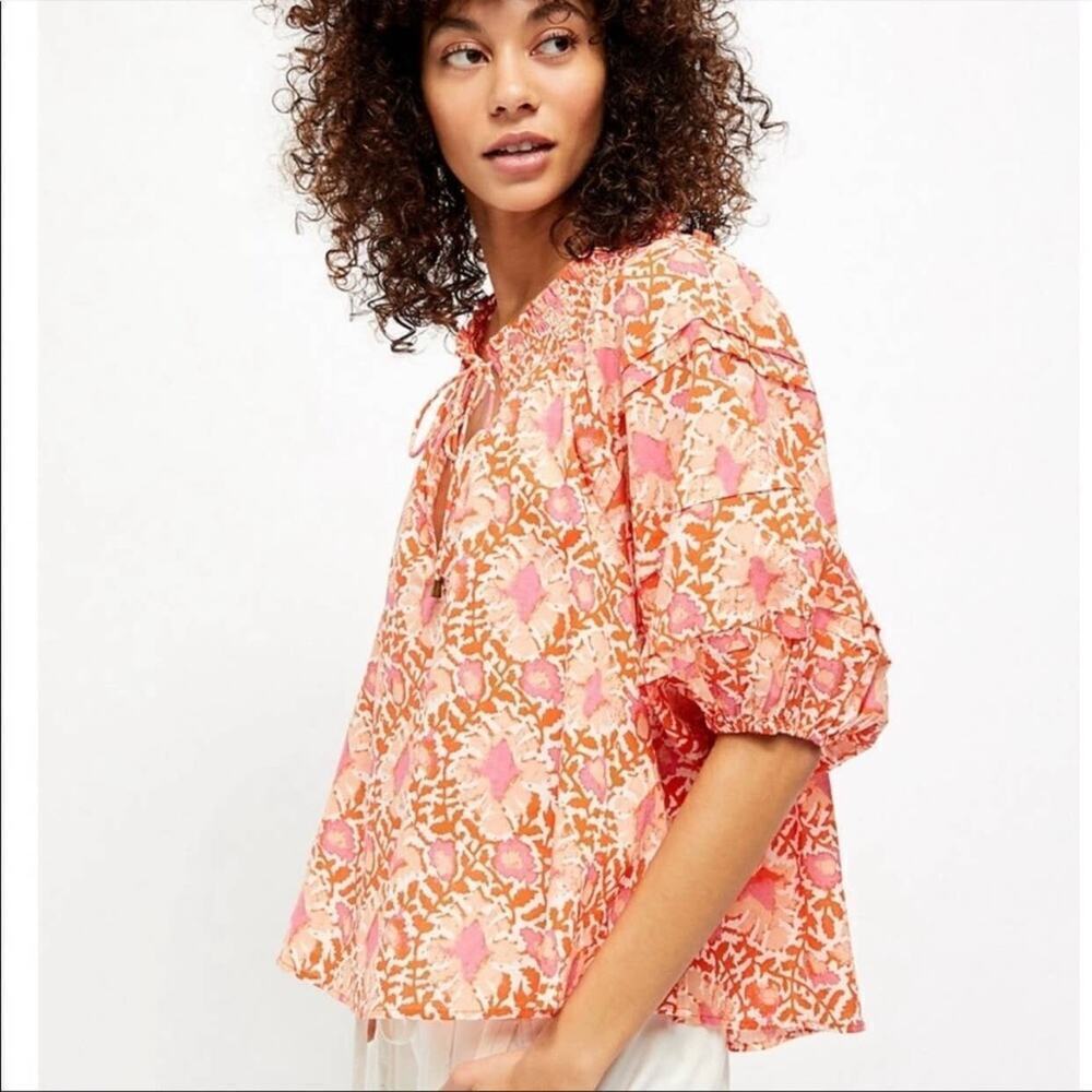 Free People Willow Printed Blouse Size XSmall​ - Picture 10 of 10